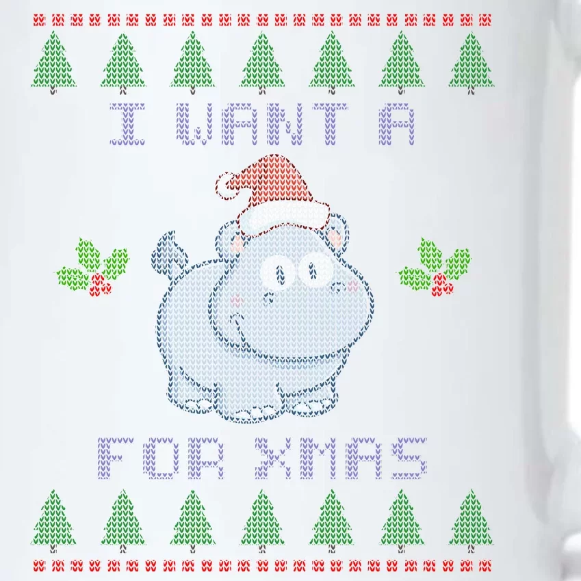 I Want A Hippopotamus For Christmas Ugly Black Color Changing Mug