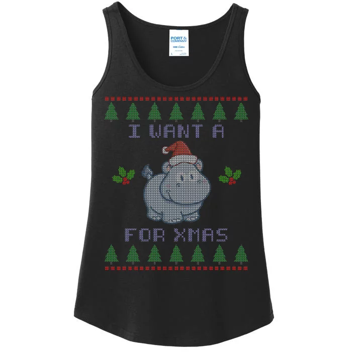 I Want A Hippopotamus For Christmas Ugly Ladies Essential Tank