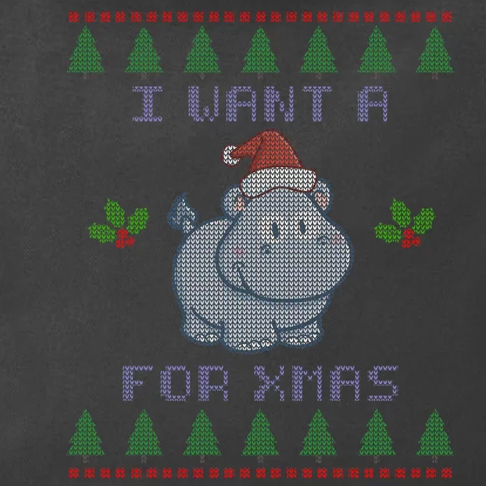 I Want A Hippopotamus For Christmas Ugly Zip Tote Bag