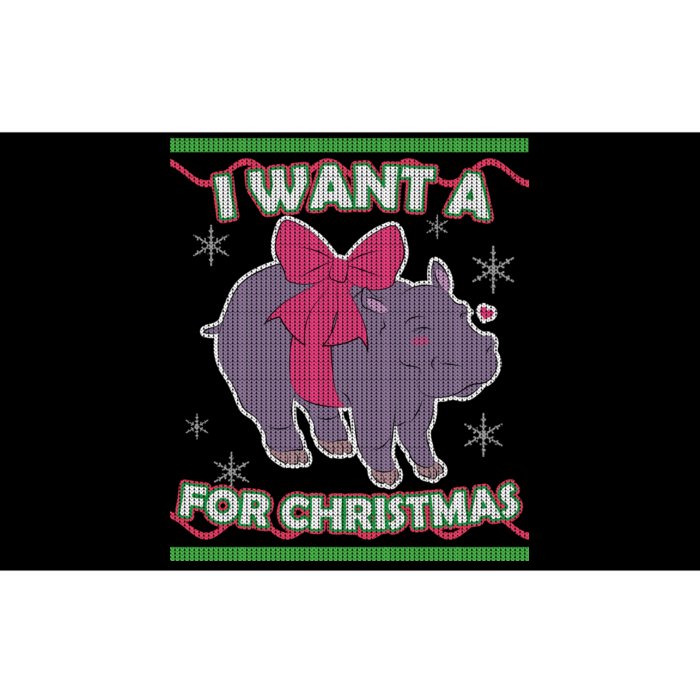 I Want A Hippopotamus Ugly Christmas Sweater Bumper Sticker