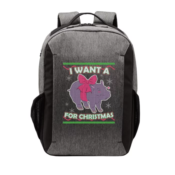 I Want A Hippopotamus Ugly Christmas Sweater Vector Backpack