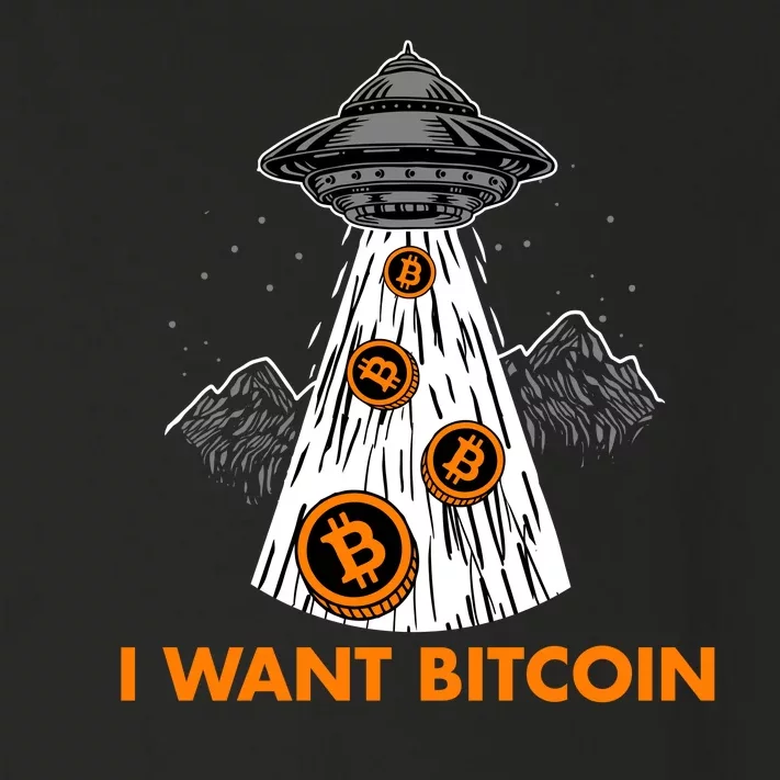 I Want Bitcoin BTC Crypto Currency UFO Toddler Long Sleeve Shirt