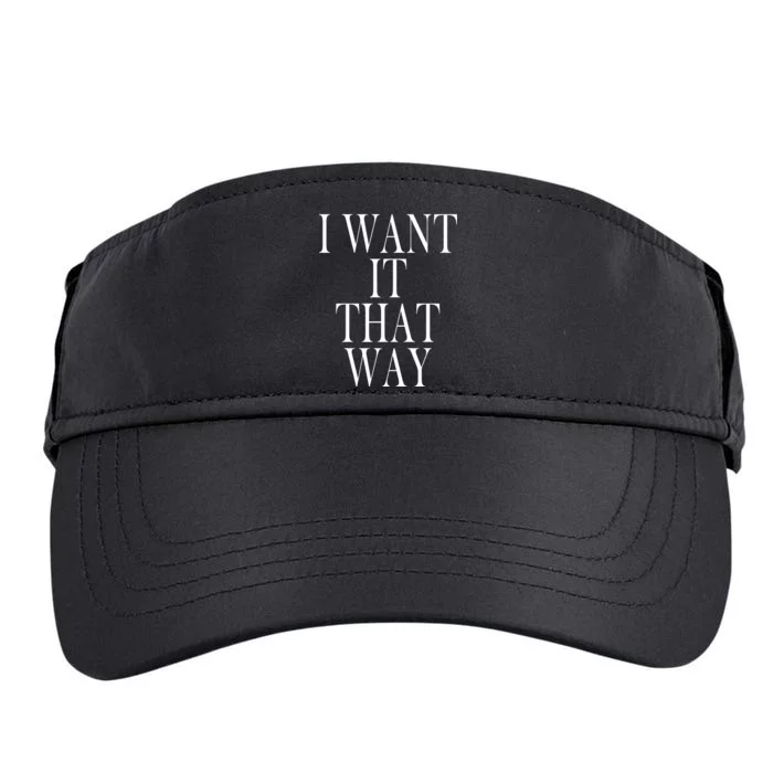 I Want It That Way Funny Music Band Song Adult Drive Performance Visor