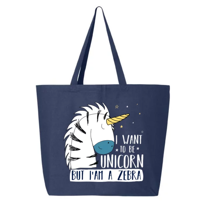 I Want To Be A Unicorn But I'm A Zebra Funny 25L Jumbo Tote