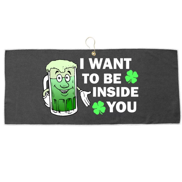 I Want To Be Inside You Beer Large Microfiber Waffle Golf Towel