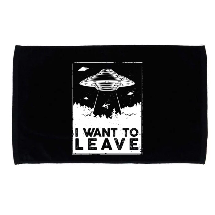 I Want To Leave UFO Alien Microfiber Hand Towel