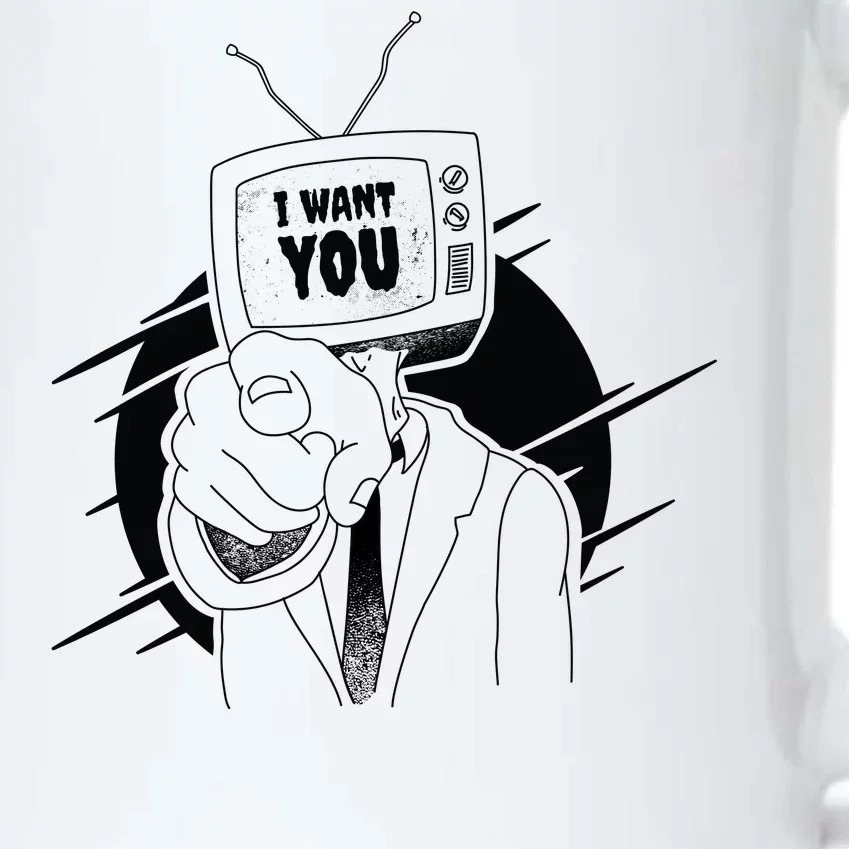 I Want You Television Retro Funny Black Color Changing Mug