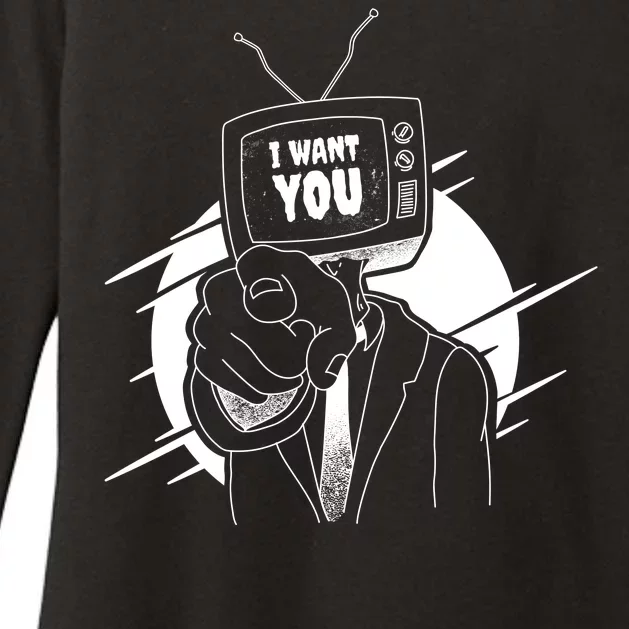 I Want You Television Retro Funny Womens CVC Long Sleeve Shirt