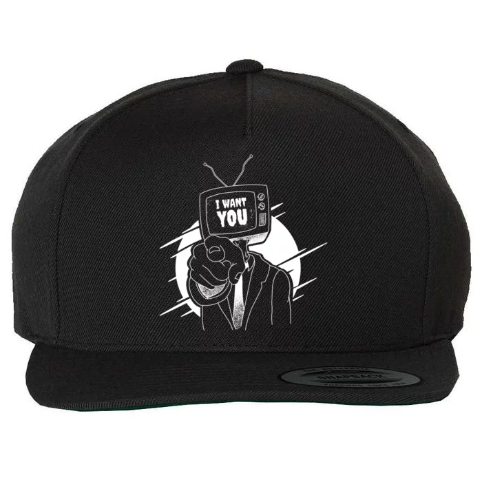 I Want You Television Retro Funny Wool Snapback Cap