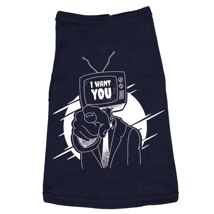 I Want You Television Retro Funny Doggie Tank