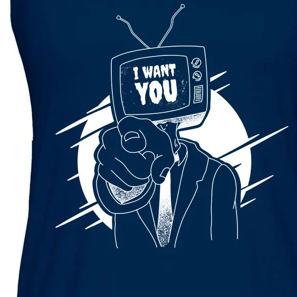 I Want You Television Retro Funny Ladies Essential Flowy Tank