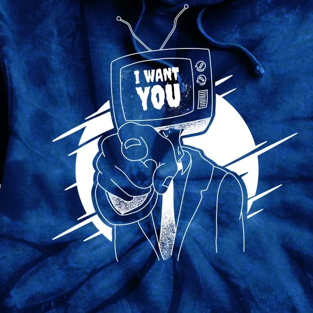 I Want You Television Retro Funny Tie Dye Hoodie