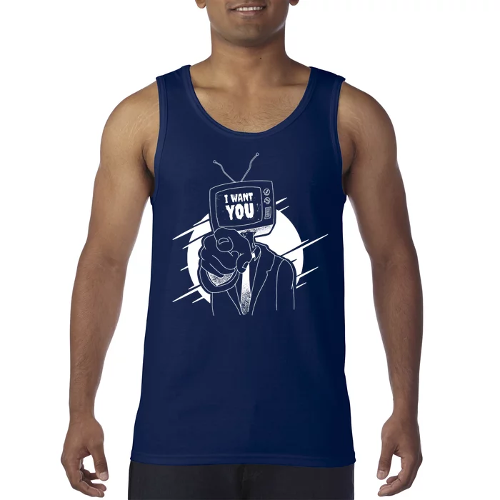 I Want You Television Retro Funny Tank Top