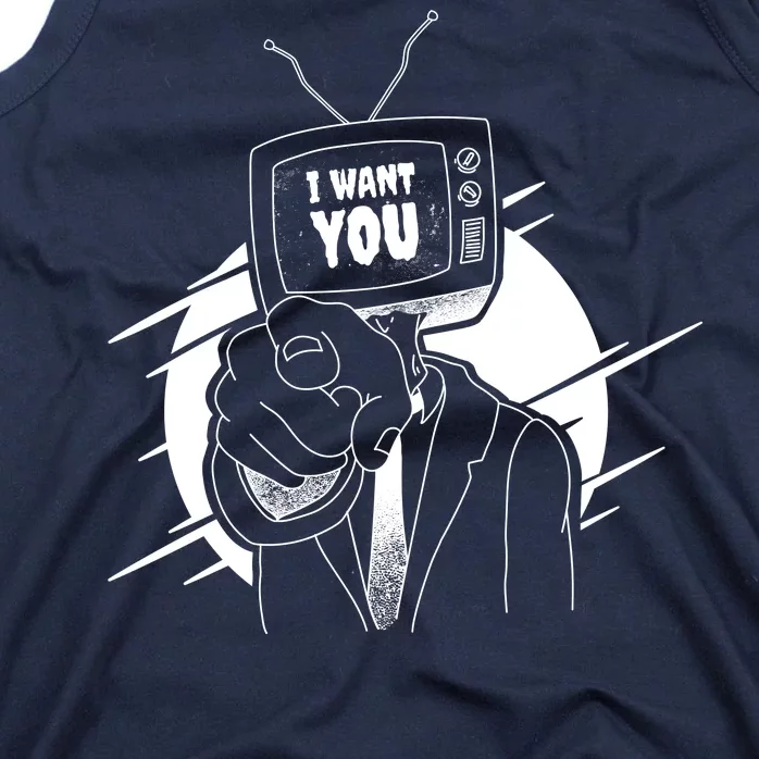 I Want You Television Retro Funny Tank Top