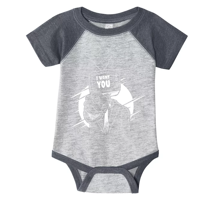 I Want You Television Retro Funny Infant Baby Jersey Bodysuit