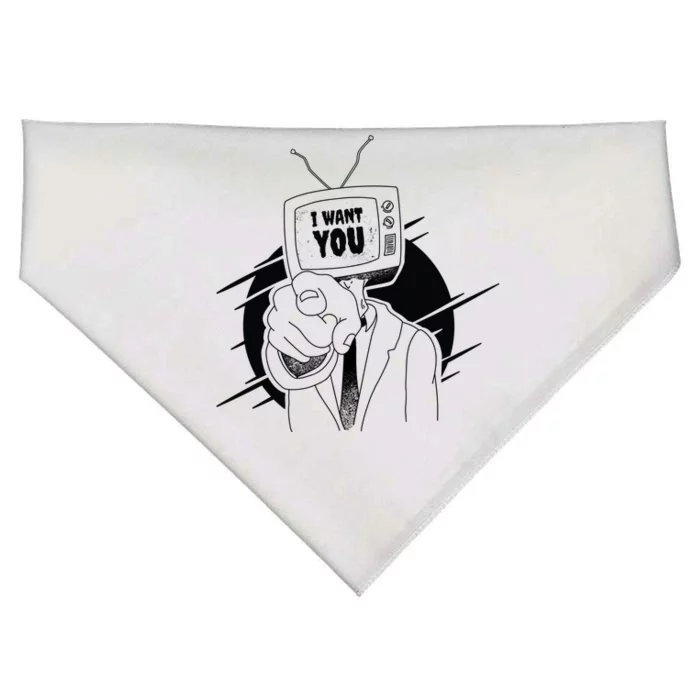 I Want You Television Retro Funny USA-Made Doggie Bandana