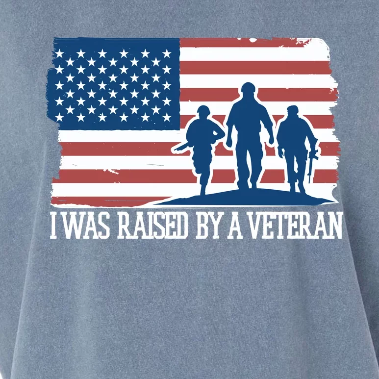 I Was Raised By A Veteran Garment-Dyed Women's Muscle Tee