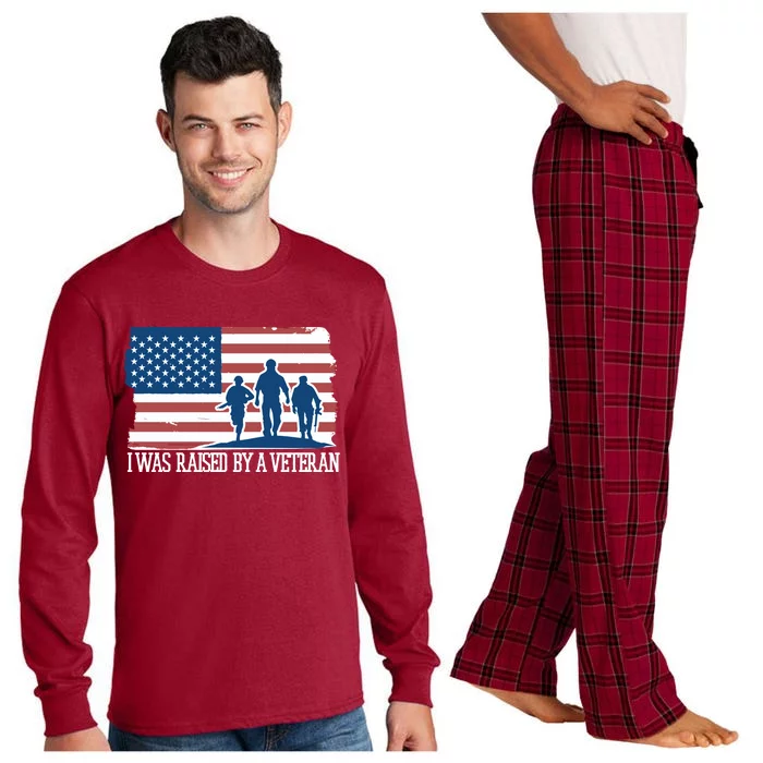 I Was Raised By A Veteran Long Sleeve Pajama Set