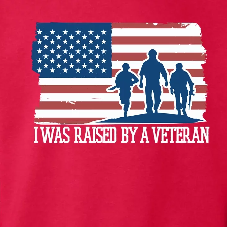 I Was Raised By A Veteran Toddler Hoodie