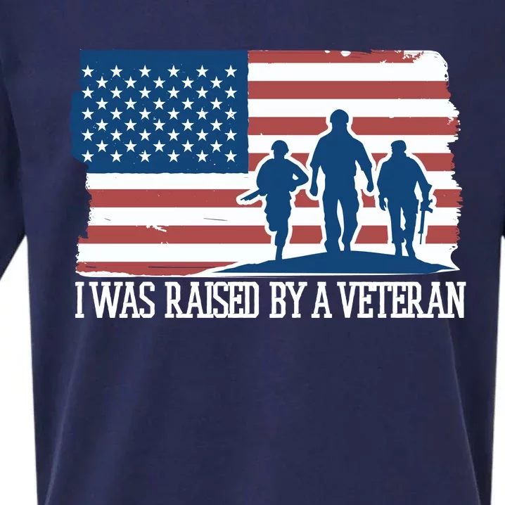 I Was Raised By A Veteran Sueded Cloud Jersey T-Shirt