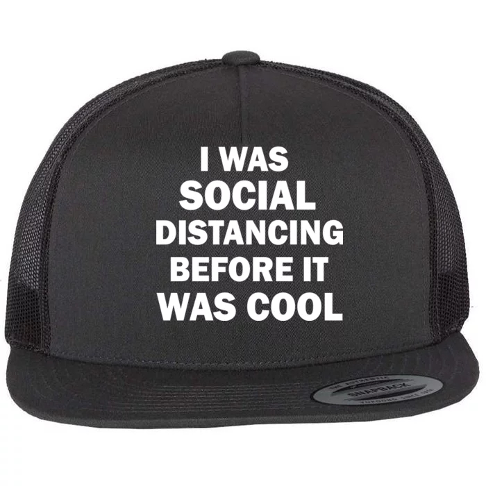 I Was Social Distancing Before It Was Cool Flat Bill Trucker Hat