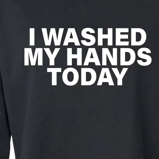 I Washed My Hands Today Cropped Pullover Crew