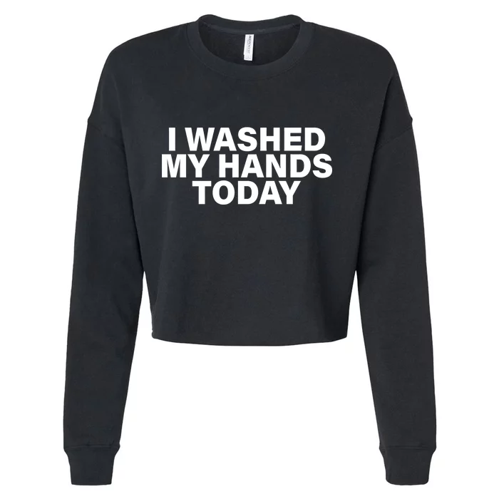 I Washed My Hands Today Cropped Pullover Crew