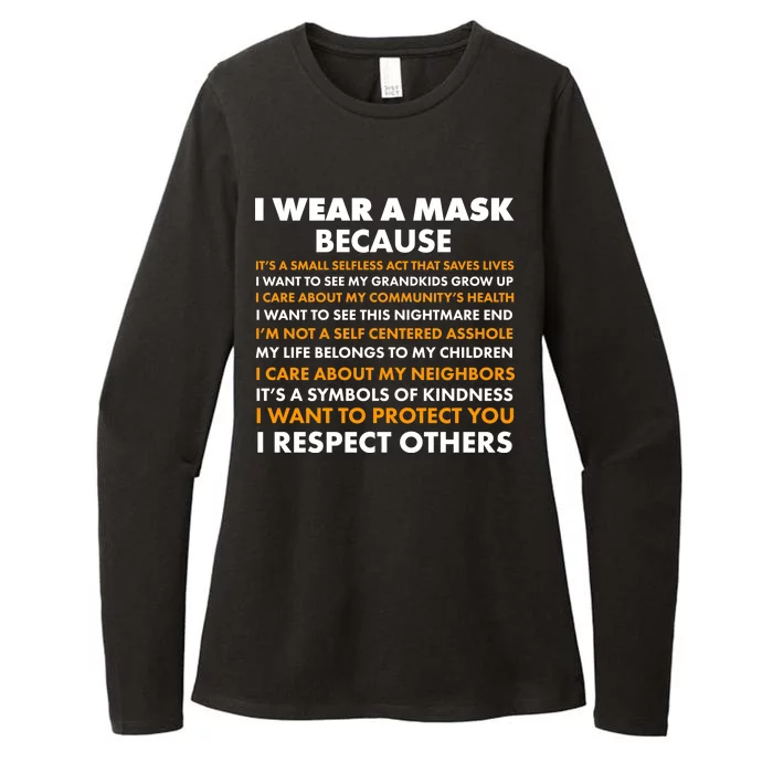 I Wear A Mask Because I Want to Protect You Womens CVC Long Sleeve Shirt