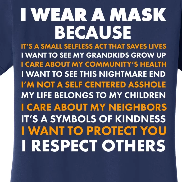 I Wear A Mask Because I Want to Protect You Women's T-Shirt