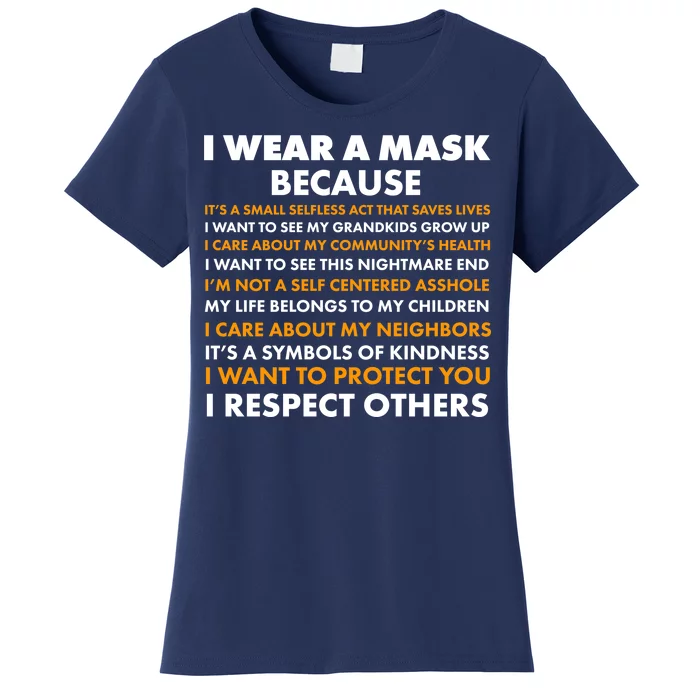 I Wear A Mask Because I Want to Protect You Women's T-Shirt