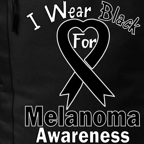 I Wear Black For Melanoma Awareness Daily Commute Backpack