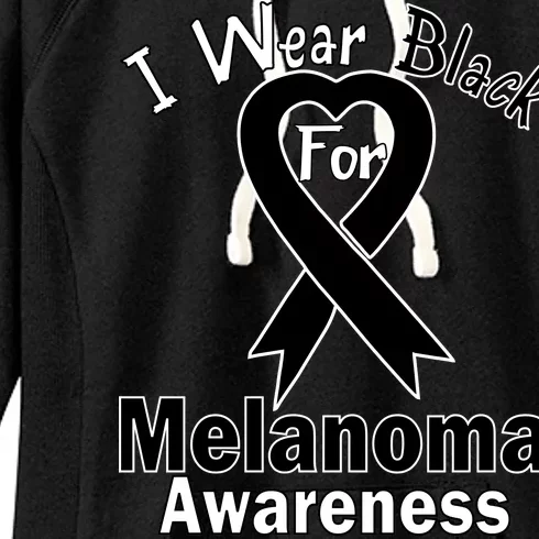 I Wear Black For Melanoma Awareness Women's Fleece Hoodie