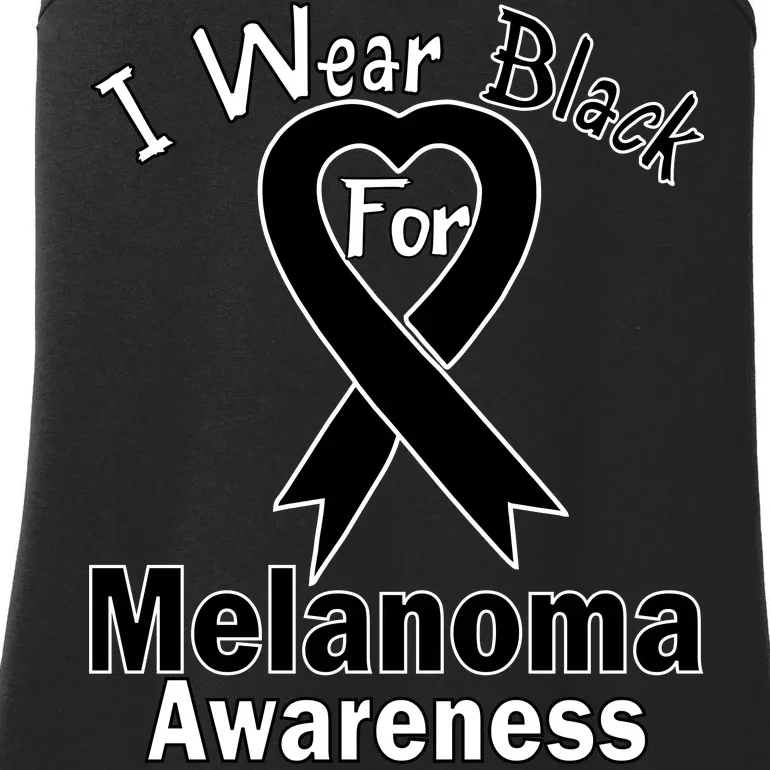 I Wear Black For Melanoma Awareness Ladies Essential Tank