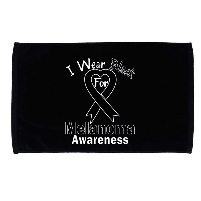 I Wear Black For Melanoma Awareness Microfiber Hand Towel