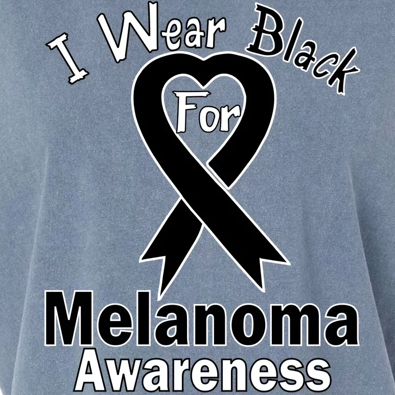 I Wear Black For Melanoma Awareness Garment-Dyed Women's Muscle Tee