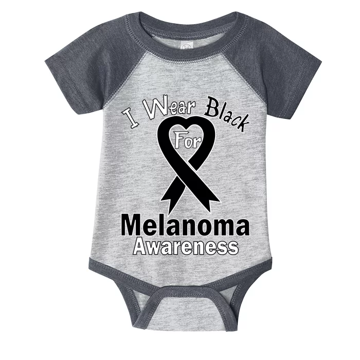 I Wear Black For Melanoma Awareness Infant Baby Jersey Bodysuit