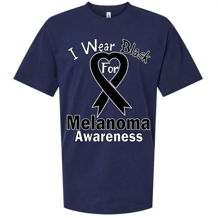 I Wear Black For Melanoma Awareness Sueded Cloud Jersey T-Shirt