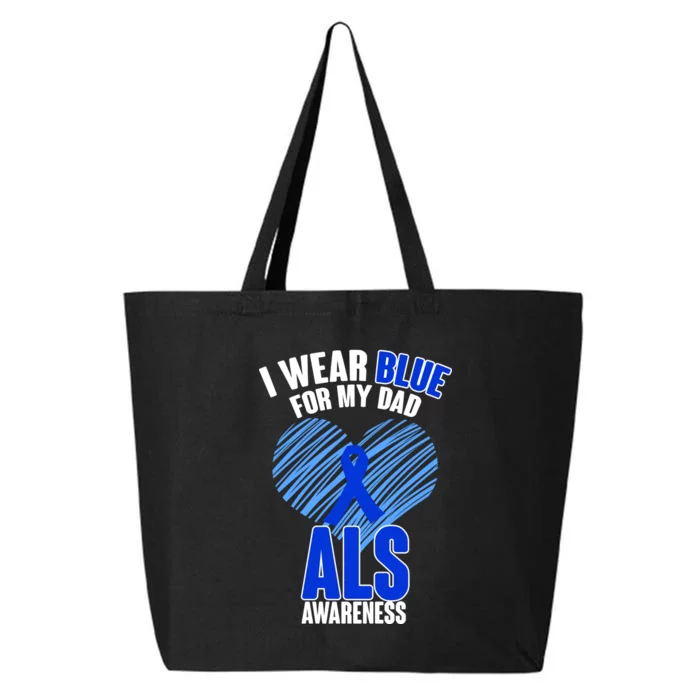 I Wear Blue For My Dad ALS Awareness 25L Jumbo Tote