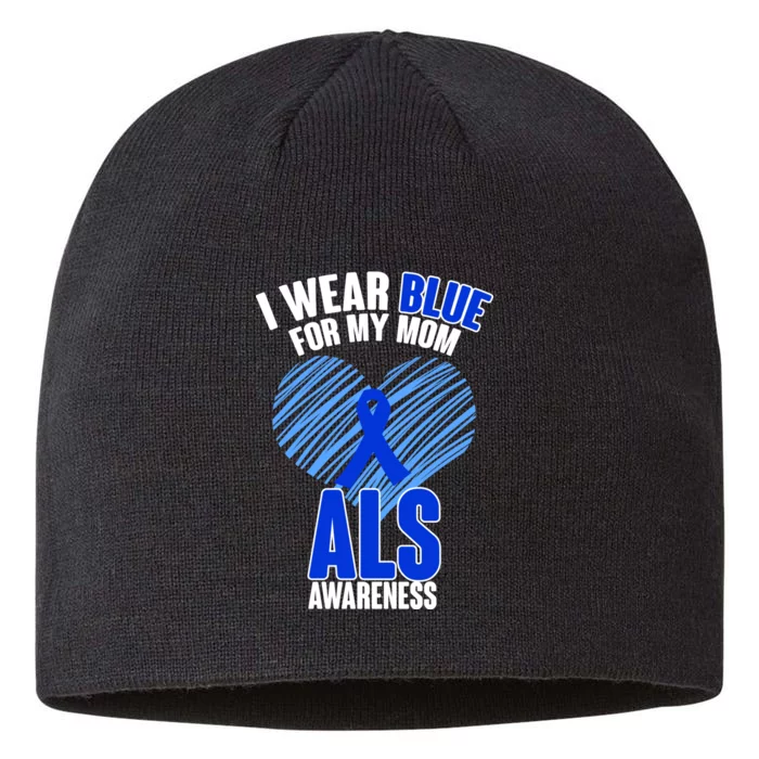 I Wear Blue For My Mom ALS Awareness 8 1/2in Sustainable Knit Beanie