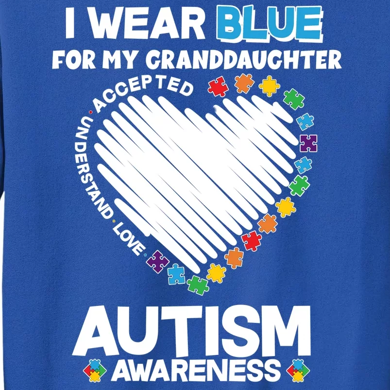 I Wear Blue For My Personalize Custom Text Autism Sweatshirt