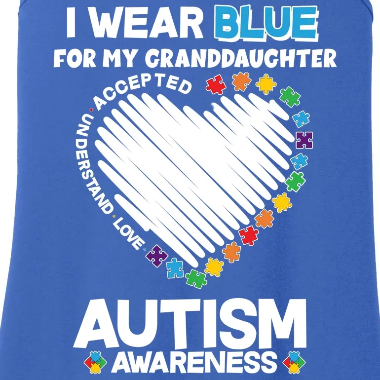 I Wear Blue For My Personalize Custom Text Autism Ladies Essential Tank