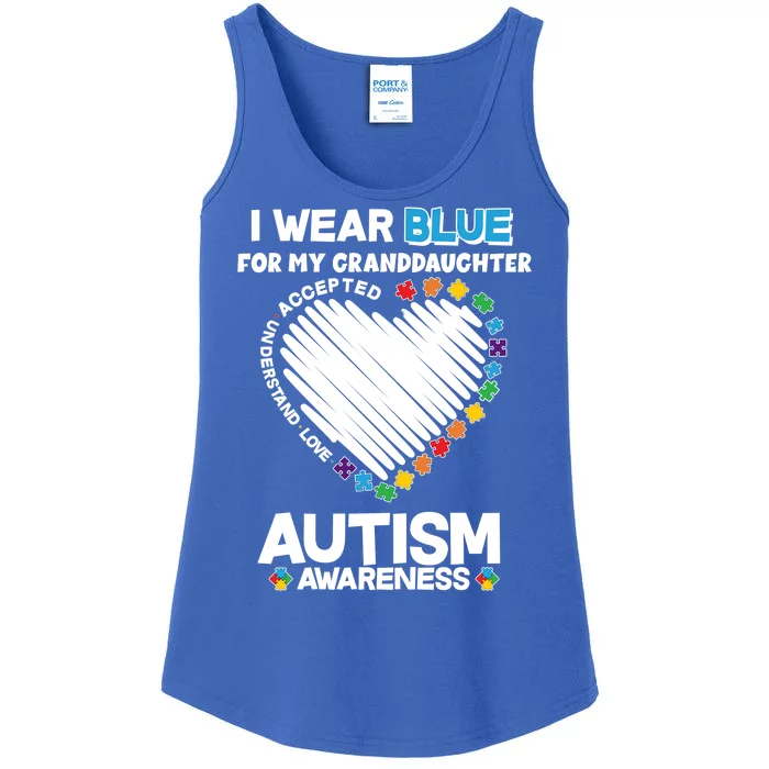 I Wear Blue For My Personalize Custom Text Autism Ladies Essential Tank