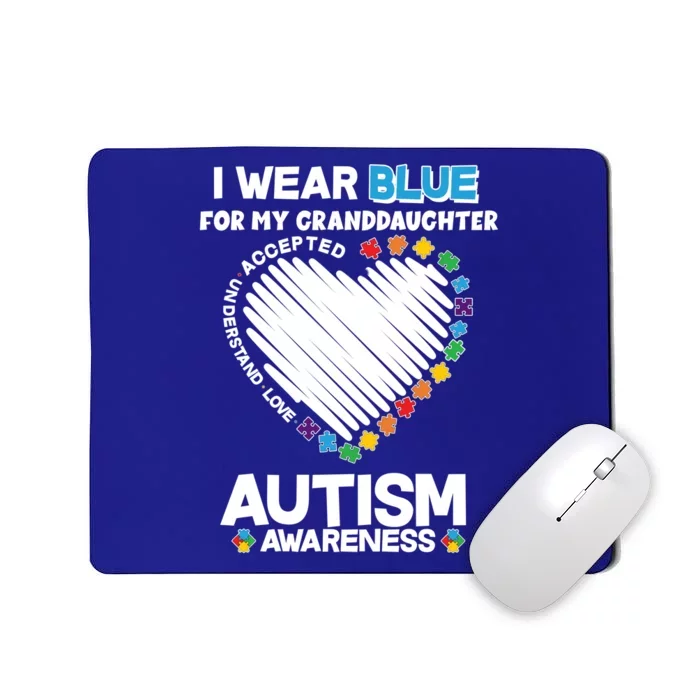 I Wear Blue For My Personalize Custom Text Autism Mousepad