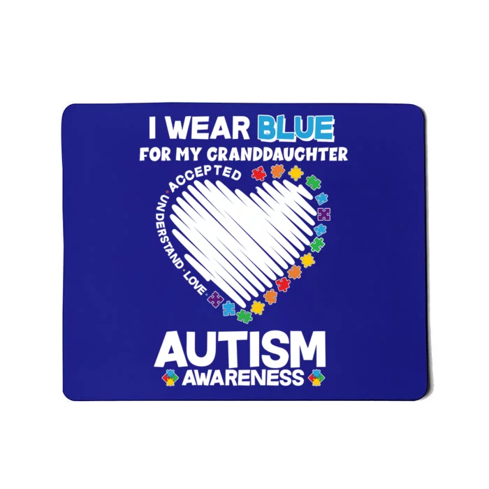 I Wear Blue For My Personalize Custom Text Autism Mousepad