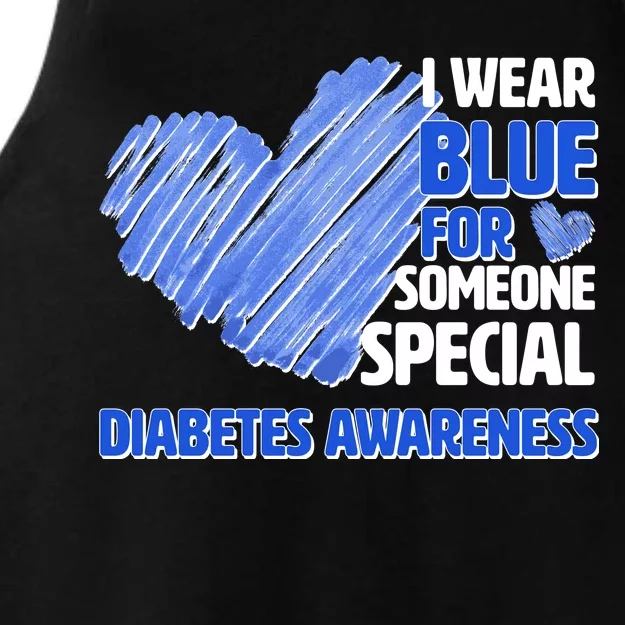 I Wear Blue For Someone Special Diabetes Awareness Ladies Tri-Blend Wicking Tank