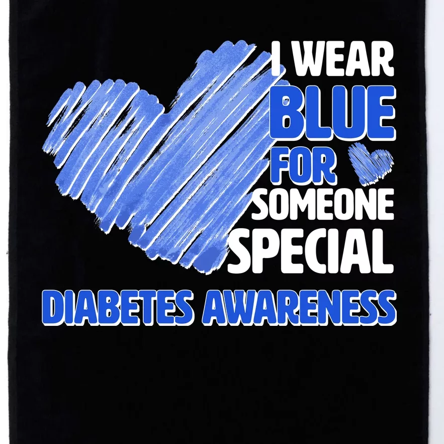 I Wear Blue For Someone Special Diabetes Awareness Platinum Collection Golf Towel