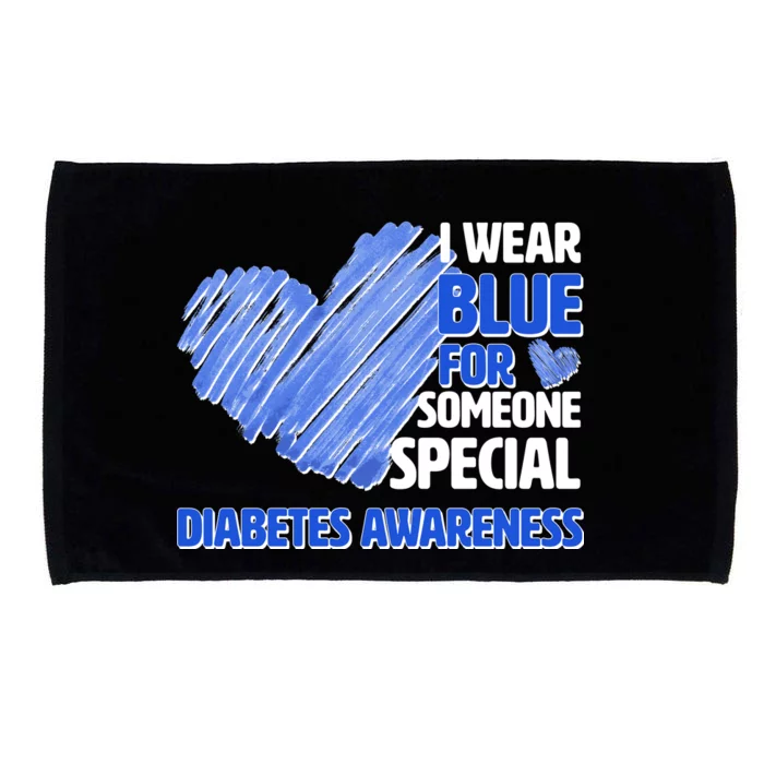 I Wear Blue For Someone Special Diabetes Awareness Microfiber Hand Towel