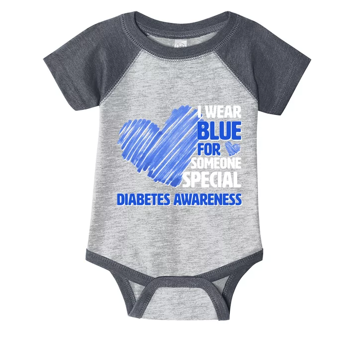 I Wear Blue For Someone Special Diabetes Awareness Infant Baby Jersey Bodysuit