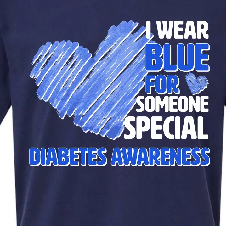 I Wear Blue For Someone Special Diabetes Awareness Sueded Cloud Jersey T-Shirt