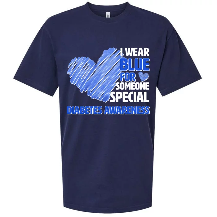 I Wear Blue For Someone Special Diabetes Awareness Sueded Cloud Jersey T-Shirt